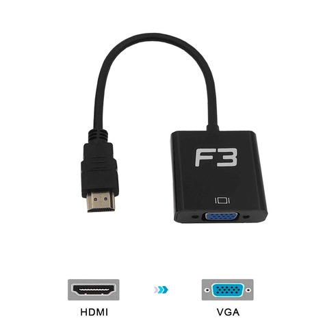 Cabo Adaptador Conversor HDMI Para VGA Fêmea + Áudio JC-AD-HM/VGA