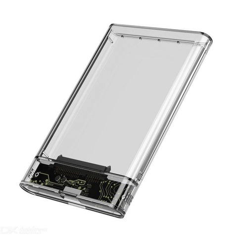 Case Externa Transparente Type-c Para Hd SATA 2,5" Usb 3.0 até 4TB CS-TY01