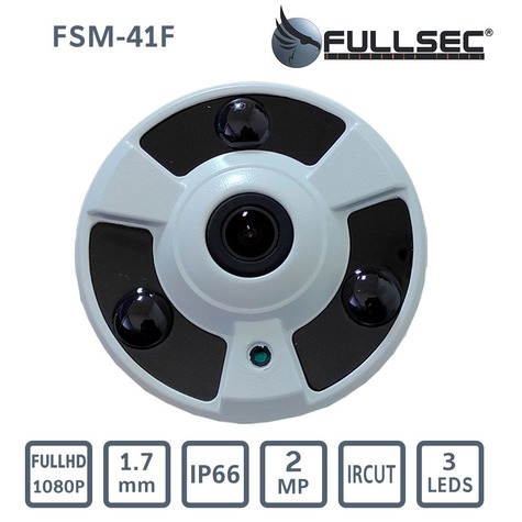 Câmera Panorâmica Fisheye Olho de Peixe FULLHD AHD 1080p 3 Leds FSM-41F