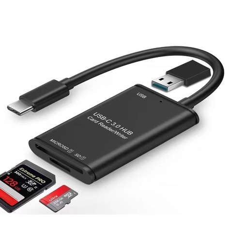 Adaptador TYPE-C para Leitor de cartão USB3.0/OTG/SD JC-LT-TYC-U3