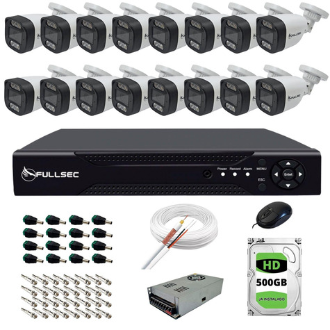 Kit 16 Câmeras Bullet HD 720p AH15 + DVR 16CH KIT16-16B500GB