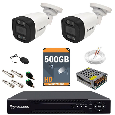 Kit 2 Câmeras Bullet HD 720p AH15 + DVR 4CH KIT4-2B500GB