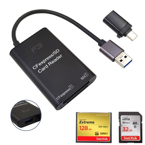 Adaptador TYPE-C/USB3.0 para Leitor de cartão SD/ Cfexpress JC-LT-TYC/USB