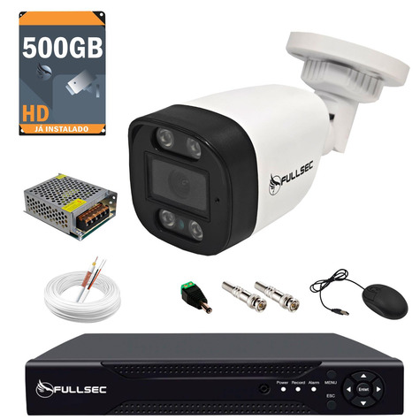 Kit 1 Câmeras Bullet HD 720p AH15 + DVR 4CH KIT4-1B500GB