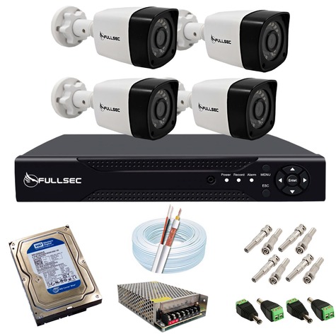 Kit 4 Câmeras Bullet HD 720p AH15 + DVR 4CH KIT4-B160GB