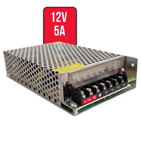 Fonte Chaveada 12V 5A 60W Colmeia para Câmera CFTV F3 DV-5