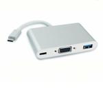 Cabo Adaptador 3 em 1 USB-C 3.1 Type-C Para VGA - USB 3.0 JC-TYC-VGA31