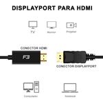 Cabo Adaptador conversor Displayport Para HDMI 1.8 metros JC-CB-DMI18