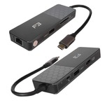 Hub Adaptador Type-c 7 em 1 Para HDMI - Type-c - USB 3.0 - Micro SD - SDe LAN JC-TYC-760