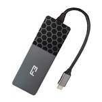 Hub Adaptador Type-c 7 em 1 Para HDMI - Type-c - USB 3.0 - Micro SD - SDe LAN JC-TYC-760