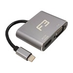 Cabo Adaptador 2 em 1 USB-C 3.1 Type-C Para HDMI 4K e VGA JC-TYC-HDMIVGA