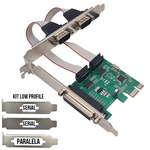 Placa Pci Express X1 2 Seriais 1, Paralela, Low Profile JC-PCI-PRS