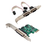 Placa Pci Express X1 2 Seriais 1, Paralela, Low Profile JC-PCI-PRS