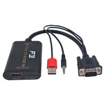 Cabo Conversor VGA para HDMI com Áudio USB JC-AD-VGA