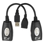 Cabo Extensor USB Via Cabo de Rede JC-AD-2RJ45