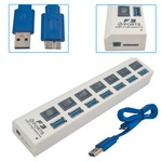 HUB USB 3.0 7 Portas Chaveadas JC-HUB703