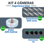 Kit 4 Câmeras Bullet HD 720p AH15 + DVR 4CH KIT4-B160GB