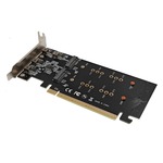 Placa Pci-Express 5.0 16X Para 4 HDs NVME M.2 SSD PL-PCIEX164